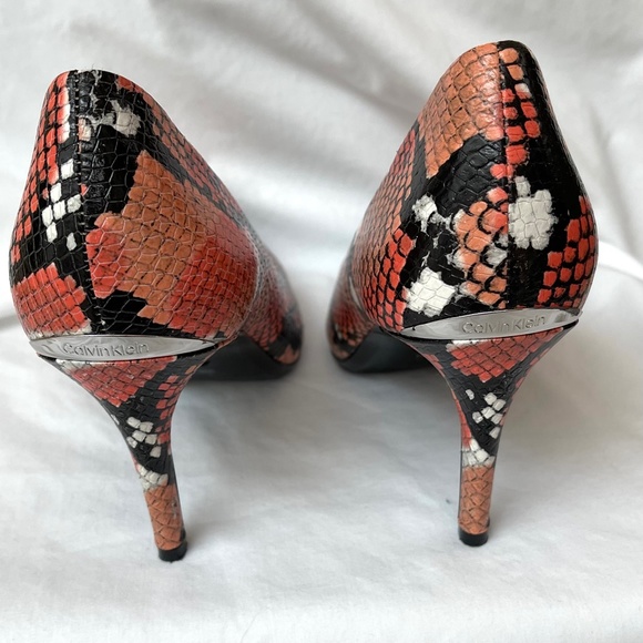 CALVIN KLEIN Gayle Snake High Heel Pumps - Picture 8 of 10
